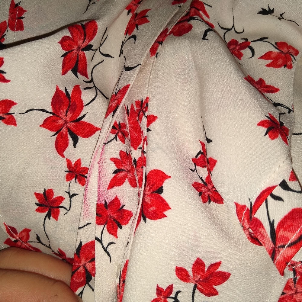 Ann taylor ruffle blouse